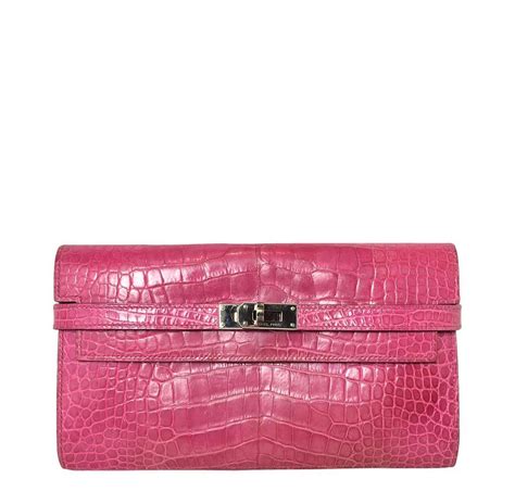 hermes kelly pink croc|hermes kelly clutch.